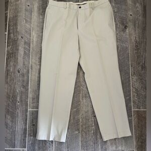 Men's Brooks Brothers flat front “Clark” style chinos.
